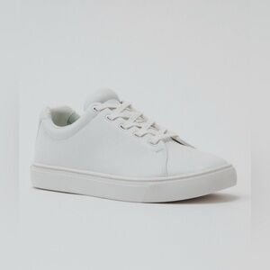 Projext Men’s Scooter One Leather Low-Top Sneakers White Lace Up Sz 8.5 US 41 EU